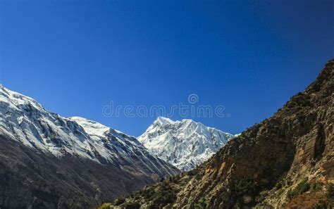 Landscape In Himalayas Annapurna Range Nepal Stock Photo Image Of