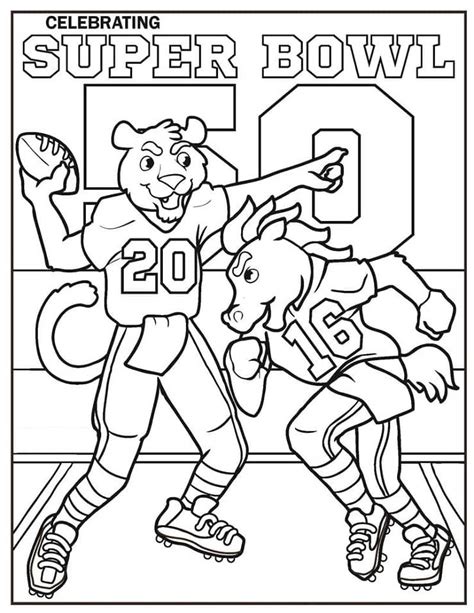 Super Bowl Coloring Page Free Printable Coloring Pages