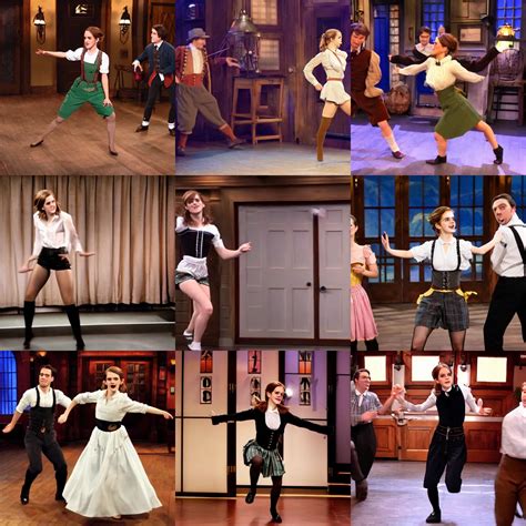 Emma Watson dancing in Lederhosen soft studio | Stable Diffusion | OpenArt