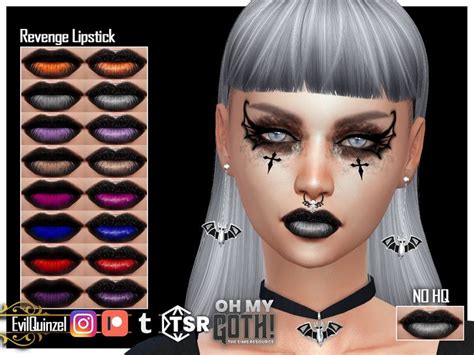 A Gothic Lipstick For Your Sims Found In Tsr Category Sims 4 Female