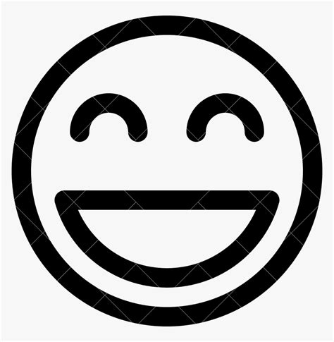 Happy Emoji Png Black And White