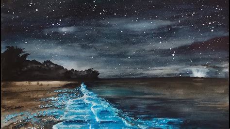 Watercolor Painting Sea Sparkle Speedpainting YouTube