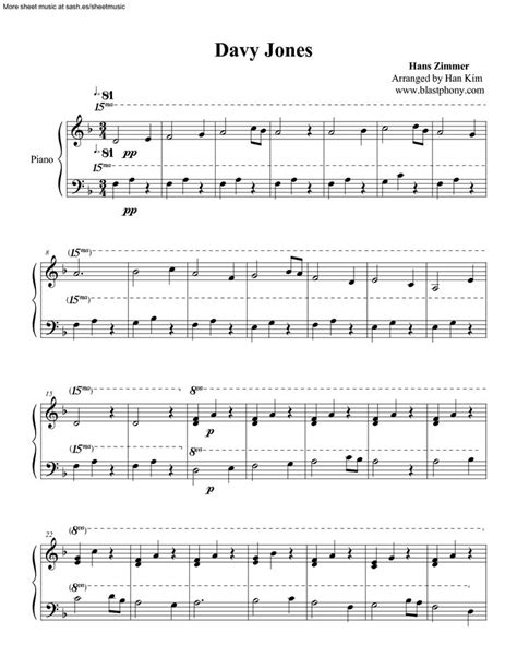 Learn „pirates of the caribbean theme on piano or. Pirates Of The Caribbean - Davy Jones sheet music | Sheet music, Music, Davy jones
