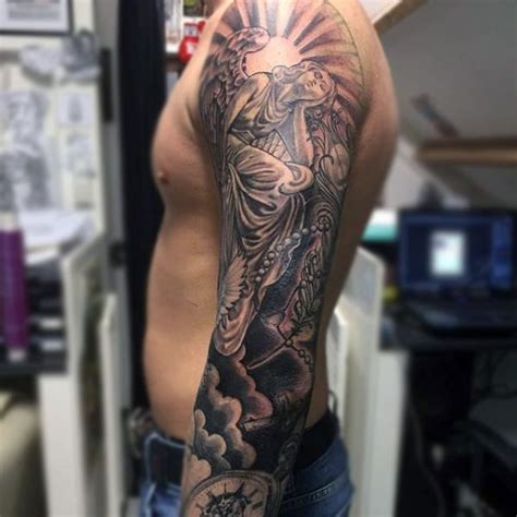 Guardian Angel Full Sleeve Tattoo Best Tattoo Ideas