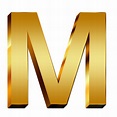 Large gold letter "M" free image download
