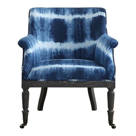 The gaslift of the chair has a unique cushioning effect for enhanced comfort. Uttermost Royal Cobalt Blue Accent Chair (With images ...