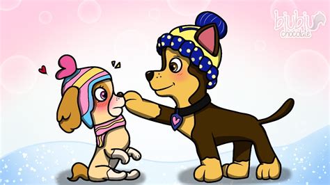 Skye And Chase First Date Love Story 😍 ️ Paw Patrol Fanmade Coloring