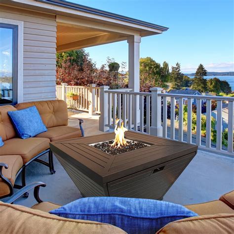 Sunbeam Premium Aluminum Propanenatural Gas Fire Pit Table Wayfair