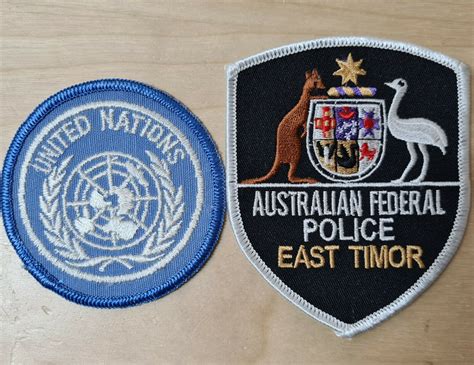 Post Ww2 Era Obsolete Australian Federal Police Force Uniform Patches