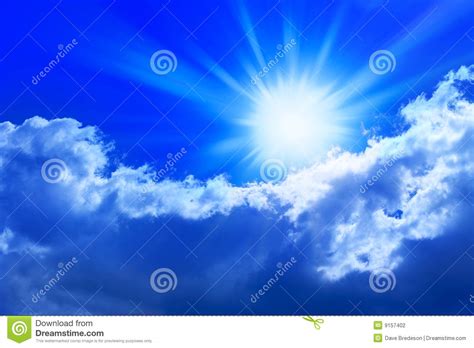 Clouds Sky Sun Rays Stock Photography Image 9157402