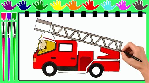 coloring pages fire truck drawing pages  color  kids  kasima youtube