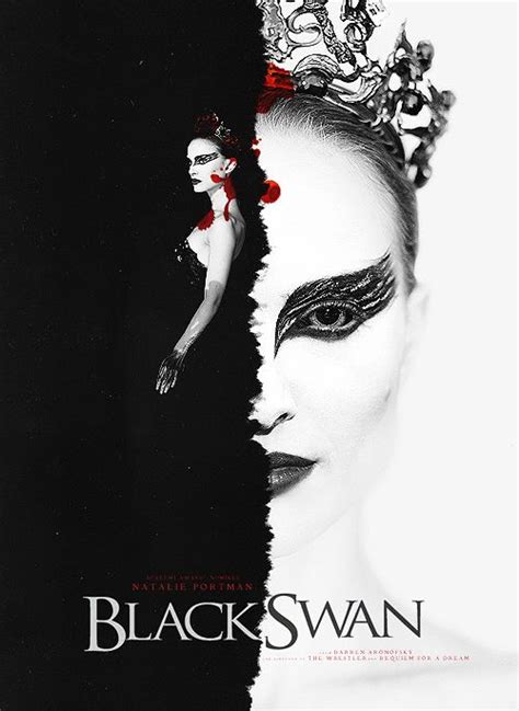 The Poster For Black Swan Shows A Womans Face And Crown