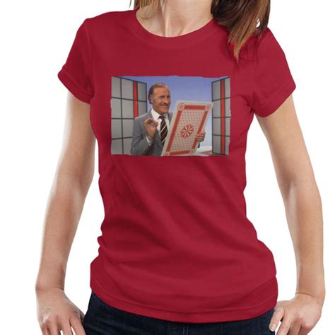 Xx Large Cherry Red Tv Times Bruce Forsyth On Game Show Play Your Cards Right Womens T Shirt