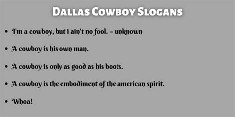 400 Best Dallas Cowboy Slogans That You Will Like