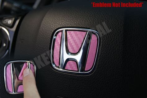 12 2015 Honda Civic Carbon Fiber Steering Wheel Emblem Decal Etsy
