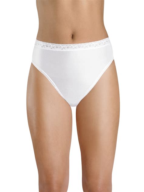 Hanes Women S Nylon Hi Cut Panties 6 Pack Walmart