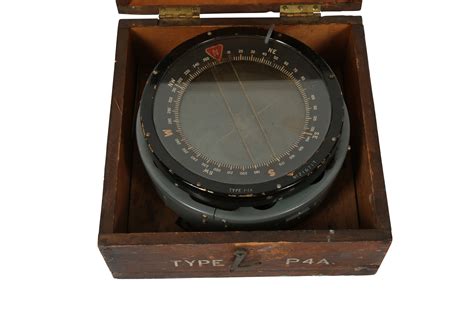 Lot 393 A Wwii Era Aircraft Compass In Box Type P4a