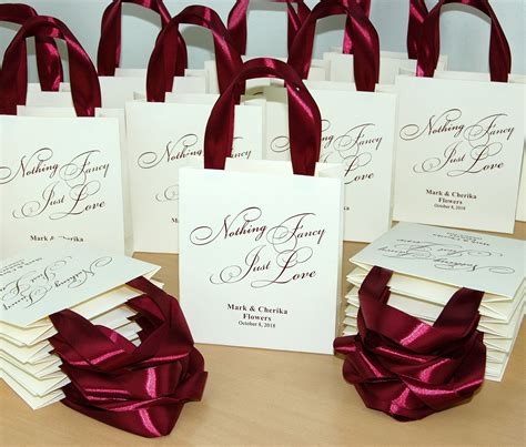 25 Wedding Welcome Bags With Satin Ribbon Handles And Custom Etsy In