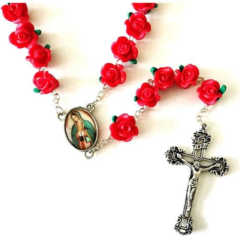 In the church, the month of october is, by custom, the month of the rosary but people do use this prayer all the year round. Red Rose Garden Rosary with Free Rosary Pouch - Christian ...