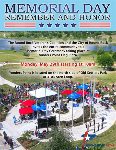 Memorial Day Remember And Honor Event City Of Round Rock