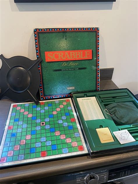 Vintage Scrabble Deluxe Board Game Turntable With Electronic Etsy Uk