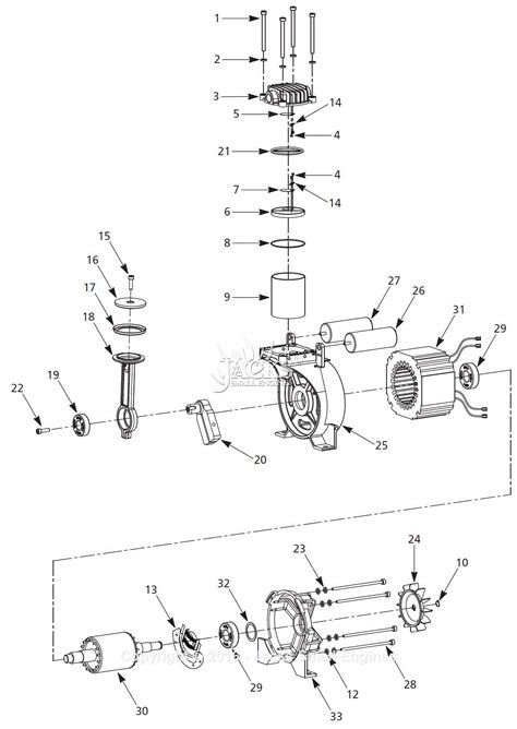 Campbell Hausfeld HM Parts Diagram For Pump Parts