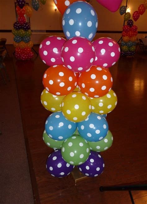 20 Pcs Pack Polka Dots Latex Balloons Mullticolor For Birthday Parties