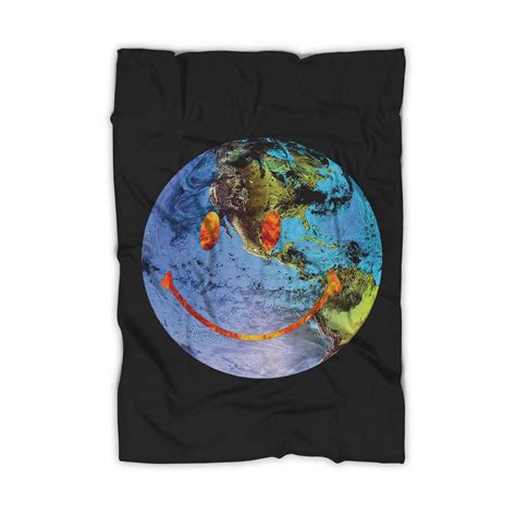 Travis Scott Astroworld Globe Smiley Blanket Ellis Clothes