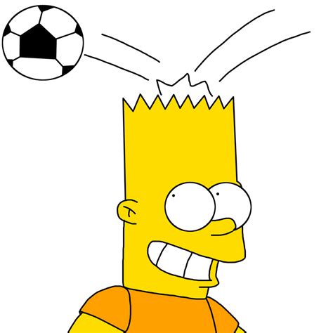 Bart Kicks Soccer Ball By His Head By Marcospower1996 On Deviantart