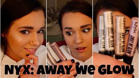 nyx away we glow review demo and swatches youtube
