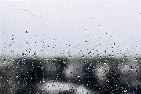 Texture Raindrops On Window Glass For Rain Black And