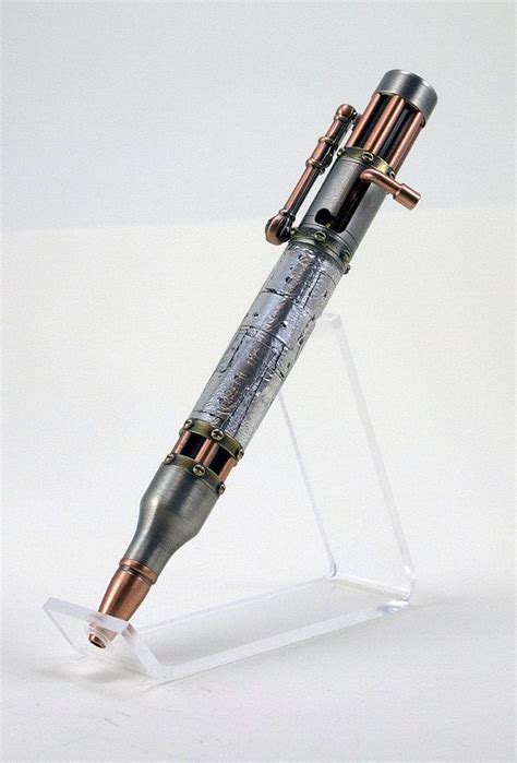 Steampunk Pen Aluminum Copper Ballpoint Great T Goth Etsy Pen
