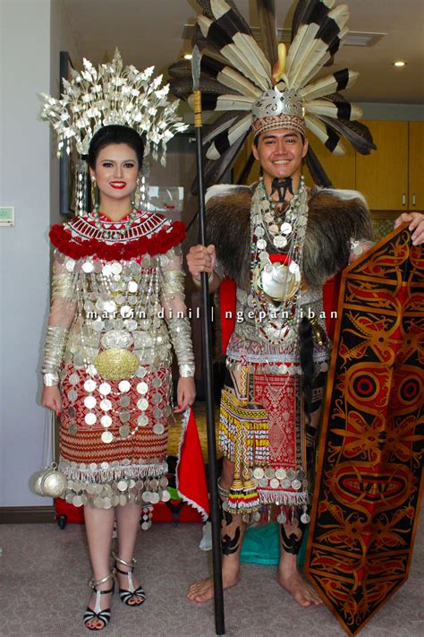 it shown the rank of person and the place of the person in the country. Classy and spectacular Iban traditional costume from ...