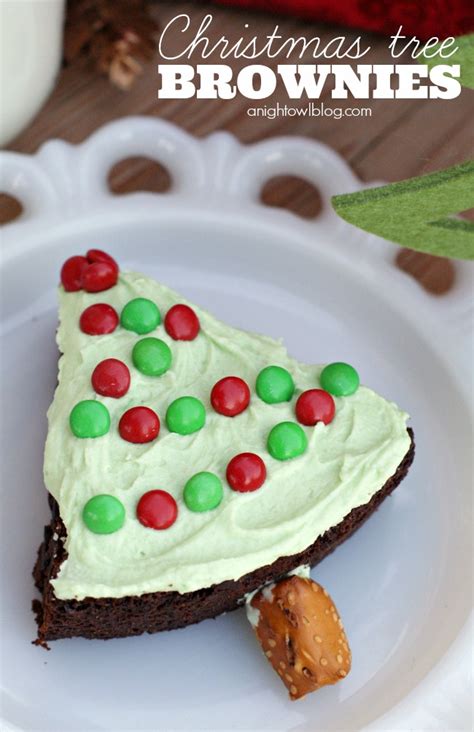 See new ideas, photos, video instructions and create simple and beautiful decorations from scrap materials. Christmas Tree Brownies | A Night Owl Blog