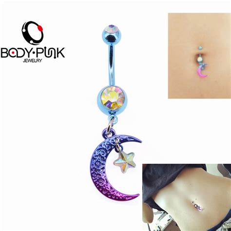 Aliexpress Com Buy BODY PUNK Summer Bikini Belly Button Rings Rainbow