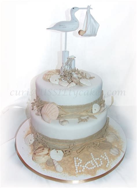 Beach Theme Baby Shower Cake - CakeCentral.com