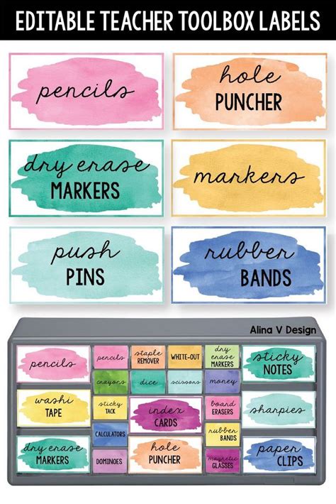 Watercolor Colorful Classroom Decor Classroom Themes Decor Bundles