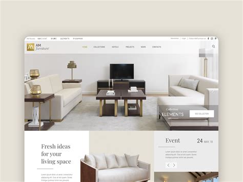 Furniture Company Homepage Website Design Proposal By Erika Ribeiro On