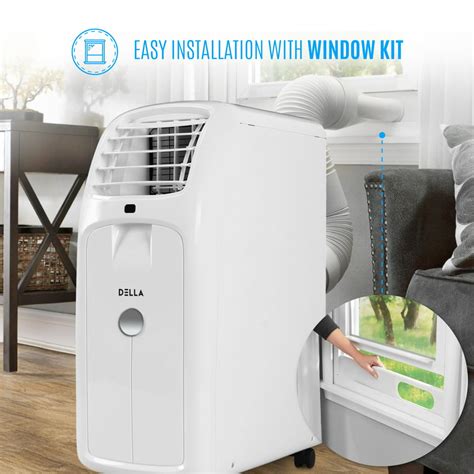 Della 8000 Btu 115v Portable Air Conditioner Cooling Fan Dehumidifier