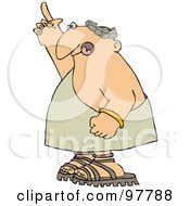 Royalty Free Rf Clipart Illustration Of A Roman Man Standing Between