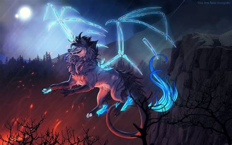 Ice And Fire By Youarenowincognito Fantasy Beasts Fantasy Wolf Wolf