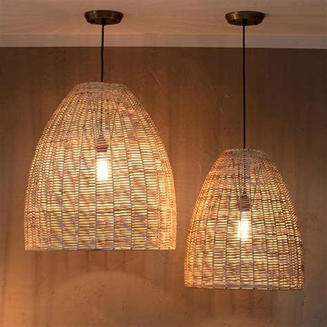 Buy Wicker Indoor Pendant Light Shade — The Worm That Turned