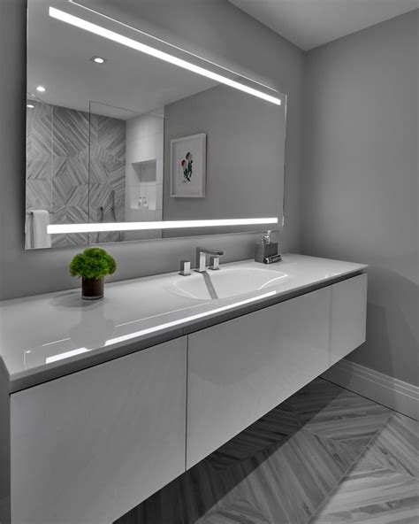 Free shipping on orders, sale now. Modern Guest Bathroom With Gray And White Vanity And ...
