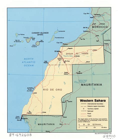 Large Detailed Political And Administrative Map Of Western Sahara With