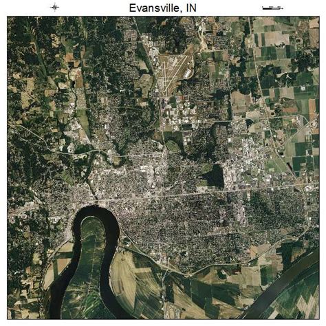 Aerial Photography Map Of Evansville In Indiana