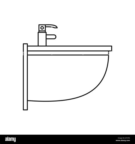 Bathroom Sink Icon Outline Style Stock Vector Image And Art Alamy