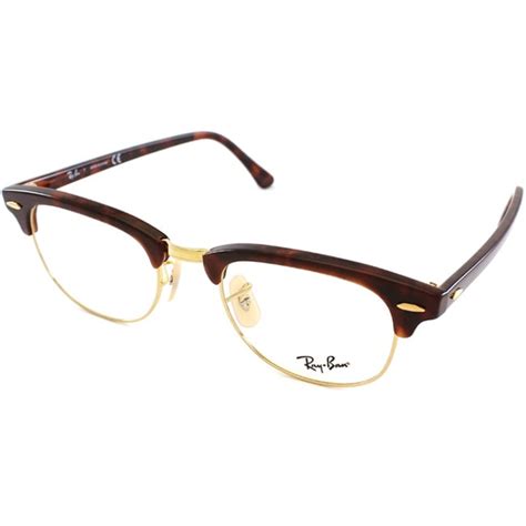 shop ray ban unisex rx 5154 tortoise gold clubmaster optical eyeglasses frames free shipping