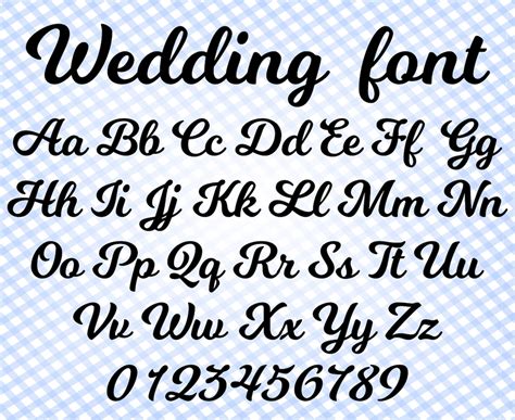 Wedding Font Svg 322 Svg File For Silhouette