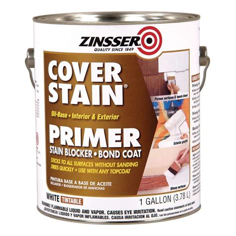 Zinsser 1 Gal White Cover Stain Interiorexterior Primer And Sealer
