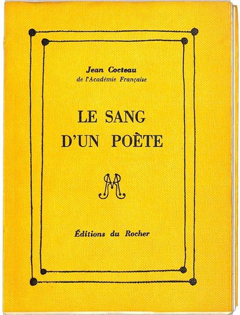 Abao Littérature Cocteau Jean Le Sang Dun Poète